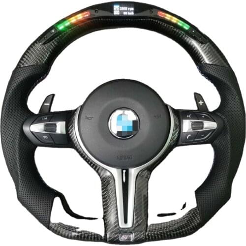 High Quality F30 Carbon Fiber M Sport LED Steering Wheel For BMW With Airbag Buttons And Paddles Complete Set