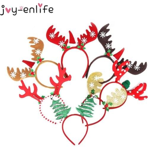 1pcs Christmas Headband Santa Elk Ears Hair Band Headwear Head Hoop For Xmas Home Party Hairband Head Hoop Christmas Kid Gift