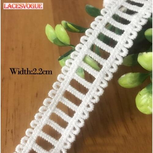 19yardst 2cm Cotton embroidery Lace ribbon Handmade DIY material Garment needlework sewing accessories Clothing edge fabric 254