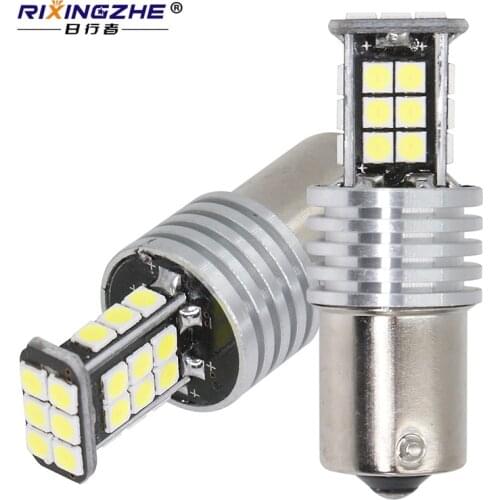 RXZ 2pcs Canbus S25 BA15S P21W 1156 3030 24SMD Auto Truck Signal Light LED Brake Reverse Lamp DRL Rear Fog Parking Bulb 12V