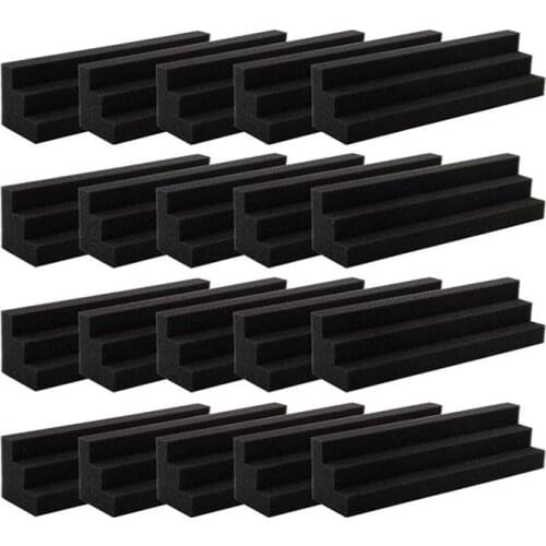20 Pcs Acoustic Panels Bass Trap Corner Studio Foam Sound Insulation Pad Wall Panel Corner Block For Studio Or Theater
