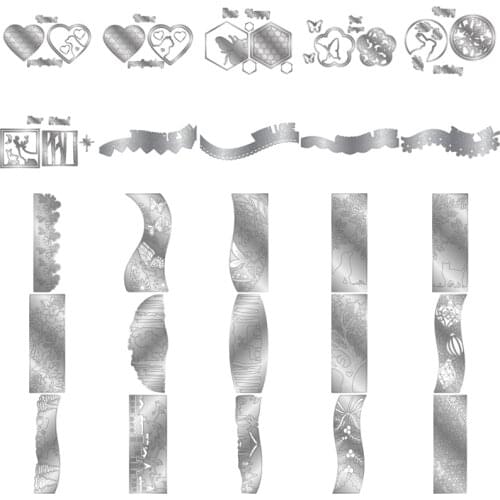 2021 AliliArts Metal Cutting Dies Lace Border set diy Scrapbooking Photo Album Decorative Embossing PaperCard Crafts Die