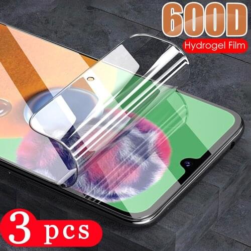 3Pcs for Samsung Galaxy A91 A71 A51 A50 A50S A41 A31 A21 A11 A01 soft full cover hydrogel film phone screen protector Not glass