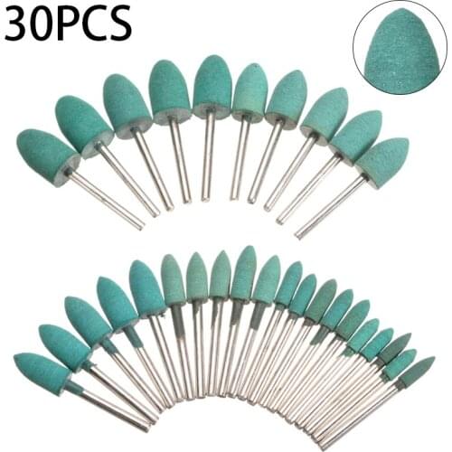 30pcs 4/5/6/8/10/12mm Rubber Grinding Head Polishing Buffing Wheel for Electric Mini Grinder Rotary Tools