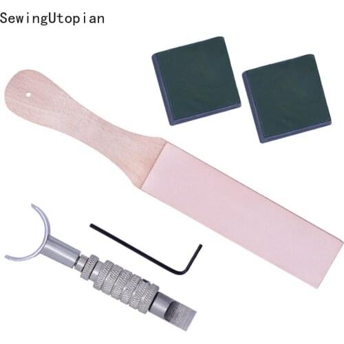 4PCS Adjustable DIY Manual Rotary Tools Leather Carving Swivel Knife Blade Tools Set Otating Leather Engraving Knife