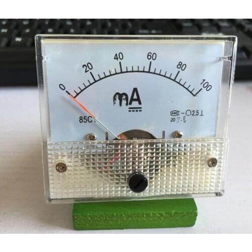 85C1 DC 0-100MA Analog Amp Panel ammeter pointer type current meter panel