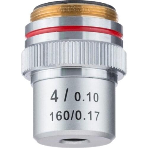 AmScope 4X Achromatic Microscope Objective for Compound Microscopes A4X-V300