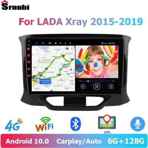 Srnubi Android 10 4G WIFI Car Radio Multimedia Video Player Navigation GPS for LADA Xray X Ray 2015 2016 - 2019 2 Din Stereo Dvd