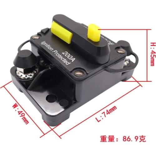 Car RV Yacht Circuit Breaker Audio Automatic Recovery Fuse Block Switch High Current Audio Fuse Block Ignition Protected 150A 60