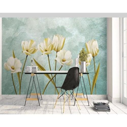Beibehang Custom Wallpaper Murals European Style Retro Art Abstract Hand-painted background wall ink Wall Painting 3d Wallpaper