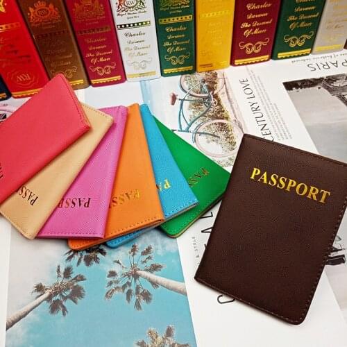 Travel Accessories Retro Passport Case ID Case Womens Mens Bank Card Business PU Leather Travel Passport Case Protective Case