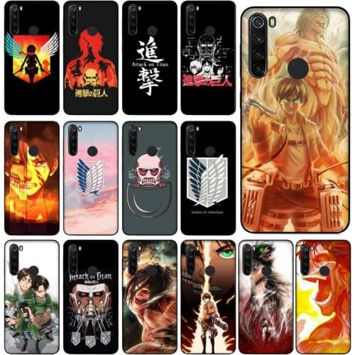 FHNBLJ anime Attack on Titan Phone Case for Xiaomi Redmi 5 5Plus 6 6A 4X 7 8 Note 5 5A 7 8 8Pro