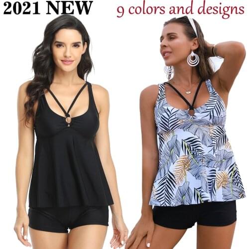 2020 women plus size swimwear two pieces swimsuit plussize swimming swim suit big size beachwwear bathing wear larges size new