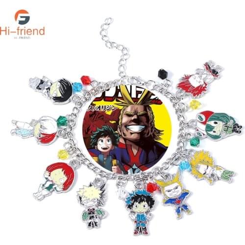 Hot Anime My Hero Academia Bracelet Anime Character Charm Bracelet Alloy Jewelry Gift Anime Cosplay Collectable