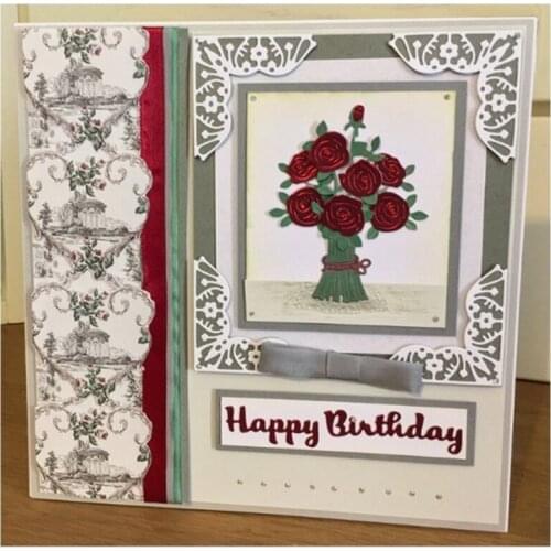 Rose Bouquet Flower Metal Cutting Dies Stencils For DIY Scrapbooking Decorative Embossing Suit Paper Cards Die Cutting Template