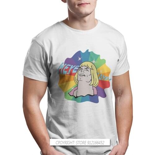 He-Man And The Master Of The Universe Battle Cat Grayskull Anime TShirt For Men HEYEAYEAYEA MEME Soft Summer Tees T Shirt