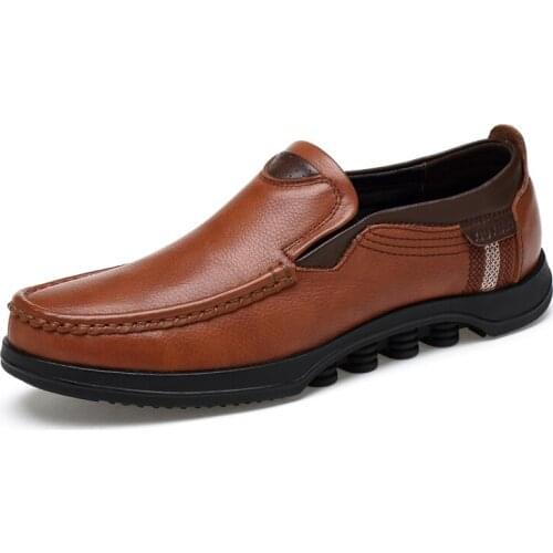 Men Shoes Genuine Leather Casual Shoes Business Formal Shoes Big Size 48