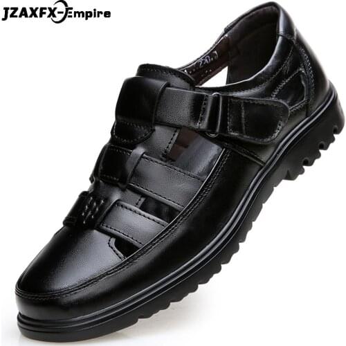 Men sandals genuine leather sandals Men outdoor casual shoes Breathable Fisherman Shoes men Beach shoes