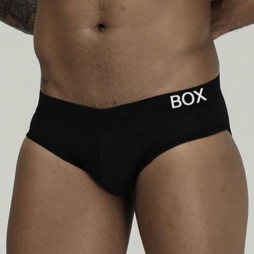 Fashion Underpants Men Briefs Cotton Breathable Cueca Tanga Men Underwear U Convex For Men Quick Dry 2 Color
