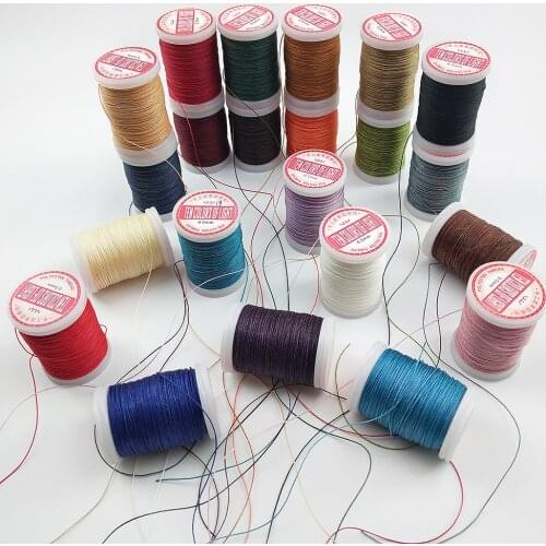 0.4 0.5 0.6mm Round Waxed Thread Polyester Cord Wax Coated Strings Braided Bracelets DIY Accessories Leather Craft Sewing