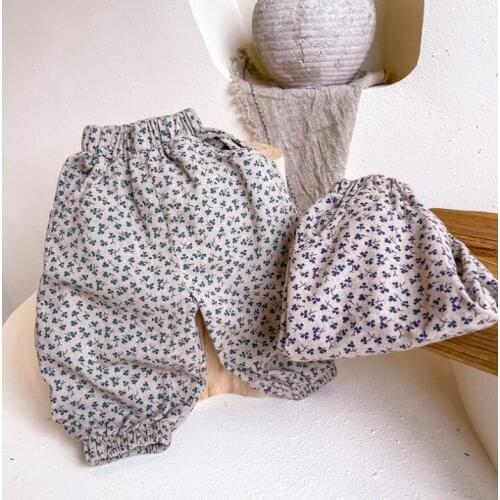 2021 new girls boys long pants cotton autumn cool kids printed pants