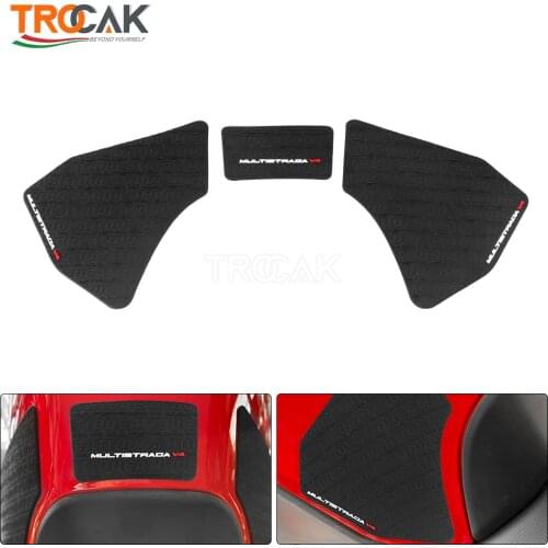 NEW FOR DUCATI Multistrada V4 S 2021 Motorcycle Non-slip Side Fuel Tank Stickers Waterproof Pad Rubber Sticker