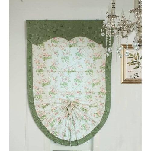 New Arrival 100% Cotton Roman Blinds Modern Floral Curtains For Kichen Customized Product For Free Shipping
