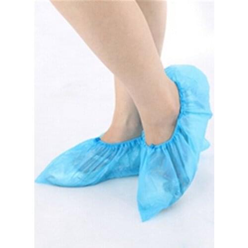 New Blue Disposable Plastic Rain-Proof Waterproof Shoe Covers 20pcs