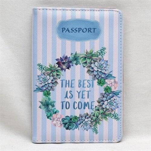 Hot Flower Pattern Travel Passport Cover Document Card Travel Passport Holder Credit Card Case Ladies ID Card Wallet for Trip