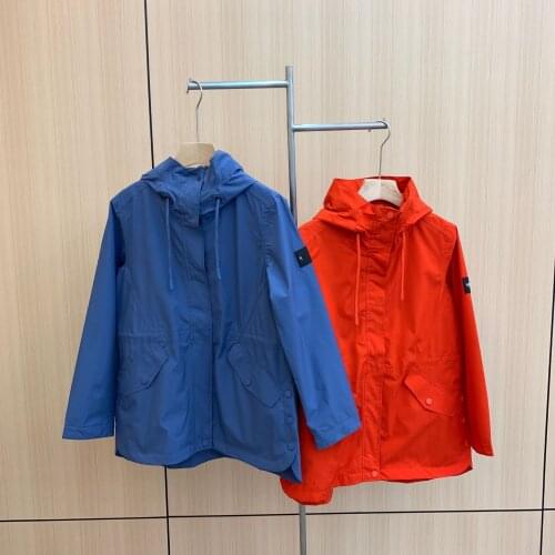 Original Brand Fashion New Single-layer Outdoor Windproof Jacket Men Women Letters Spring Autumn Thin Style Can Stand Hooded