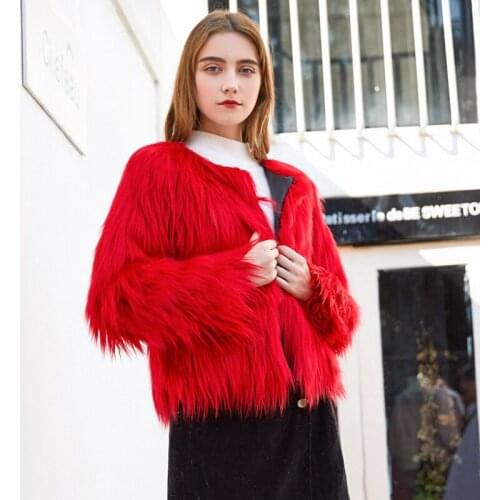 Savabien 2019 Korean Style Solid Long Sleeve Faux Fur Coat Women Fluffy Cardigan Fake Fur Jacket Short Coats Festival Streetwear