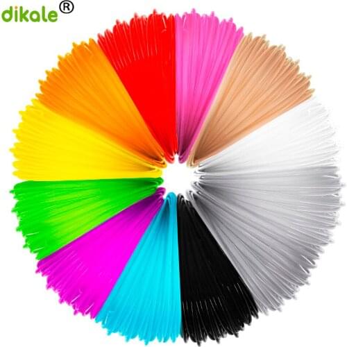 Dikale 3D Printer Supplies Materials 24 Colors x 5Meter 1.75mm PLA 3D Print Filament for 3D Drawing