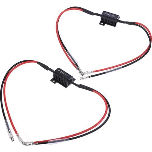 2PCS Motorcycle Resistance Power Resistor Load Resistors 25W 6.8Ohm For ATV Quad Moto LED Mini Turn Signal Indicator Lamp Repair