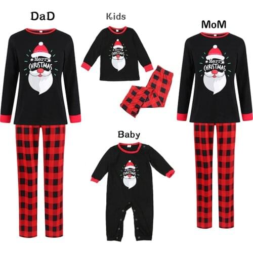 Christmas Family Matching Pajamas Clothes Letters Parent-Child Suit Home Clothes Fashion Family Matching Outfits Clothes