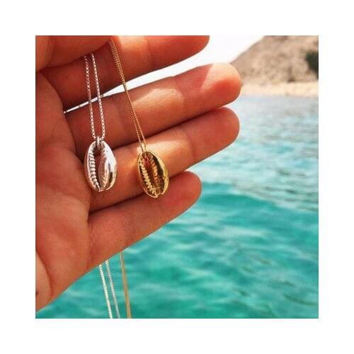 Vintage Jewelry Fashion Conch Shell Necklace&Pendant for Women Choker Simple Necklace Women Boho Bohemian Collier Femme