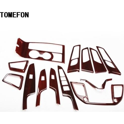 TOMEFON For Hyundai Tucson 2015 2016 ABS Wood Paint Interior Inner Handle Panel AC Vent Door Window Bottons Steering Decoration