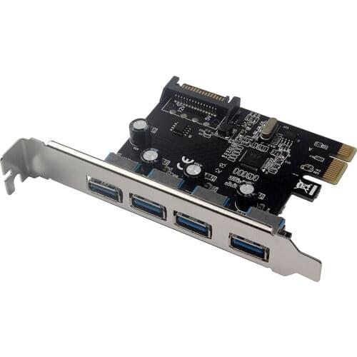 USB PCIe Add On card, 4 Port USB 3.0 to PCI Express Expansion card, PCI-E to USB3.0 4 Port Hub Controller Adapter
