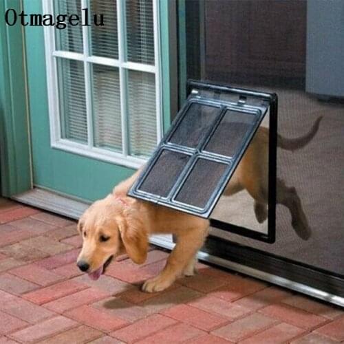 Lockable Plastic Dog Cat Cat Cat Door For Screen Window Safety Baffle Door Pet Tunnel Dog Fence Family Access Door Dripshipping