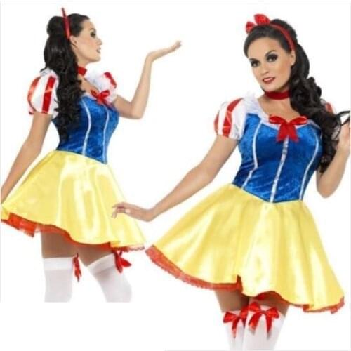 Snow White Princess Costume Adult Fantasias Feminina Princess Cosplay Women Sexy Halloween Role Play Cinderella cosplay Costume