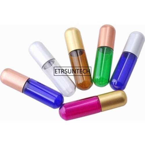 100pcs 5ml Roll On Glass Bottles Roller Ball for Perfume Essential Oil Vials Mini Roller Bottle F3323