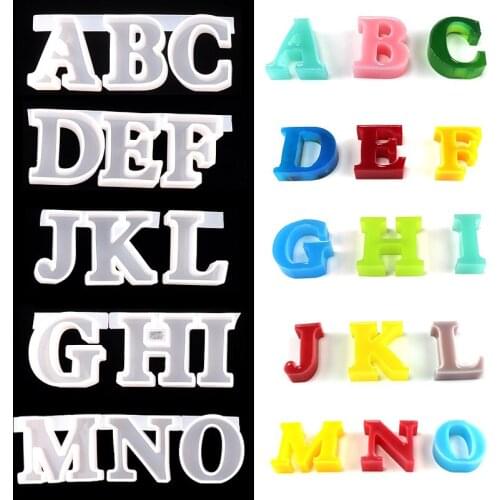 29Pcs Letters Moule Silicone Jewelry Kits Clear Alphabet Silicone Molds For Epoxy Resin Molde Resina DIY Making Crafts Supplies