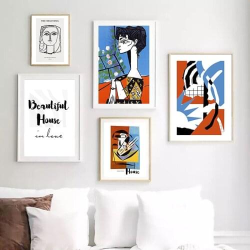 Abstract Watercolor Cute Figure Canvas Painting Wall Art Poster And Prints Wall Pictures For Living Room Home Decor Unframed