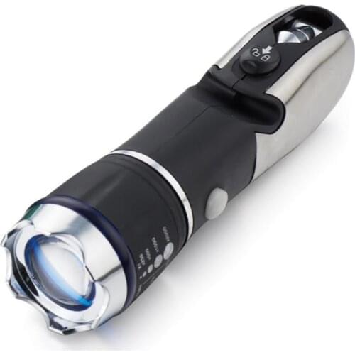 Auto Emergency Tool & Flashlight with Safety Hammer & Multi-function Knife Tools Outdoor Camping Flashlight Battery Charged