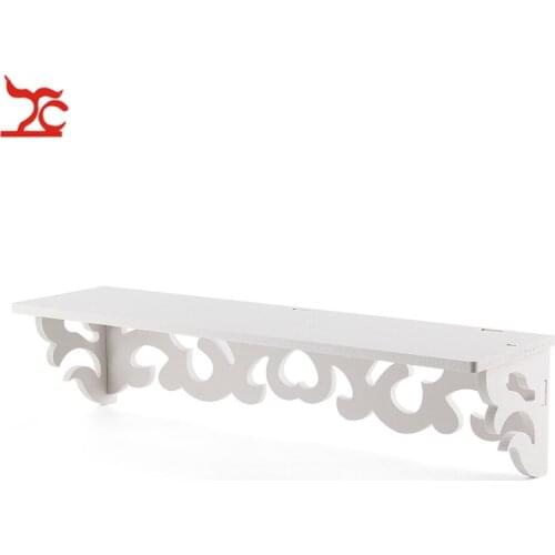 White Wooden Wall Shelf Display Hanging Rack Miniature Wall Exhibition Storage Holder Home Decor