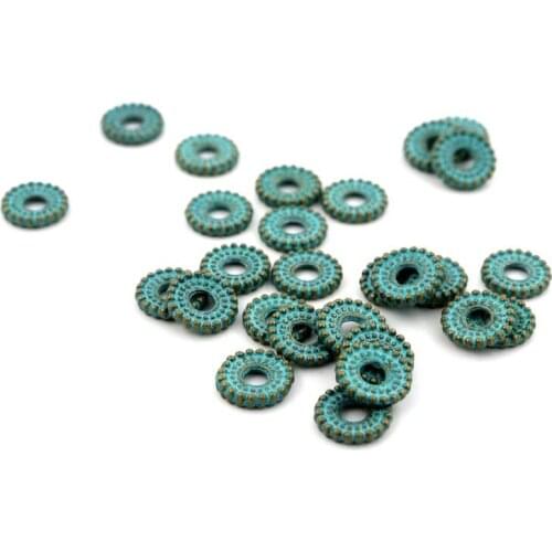 100 Tibetan Green Metal Loose Spacer Beads For Jewelry Making Diy Bracelet Necklace Finding Accessories Wholesale Supply