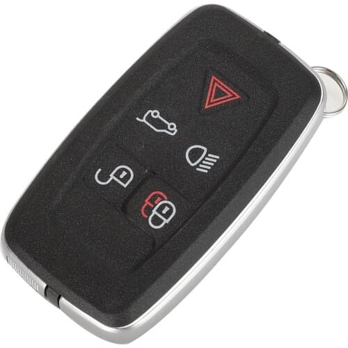 Jingyuqin Remote Car Key Fob Shell For Land Rover Range Rover Evoque Discovery SPORT LR4 Vogue 2010-2012 Fit Jaguar KeyCase 5BTN