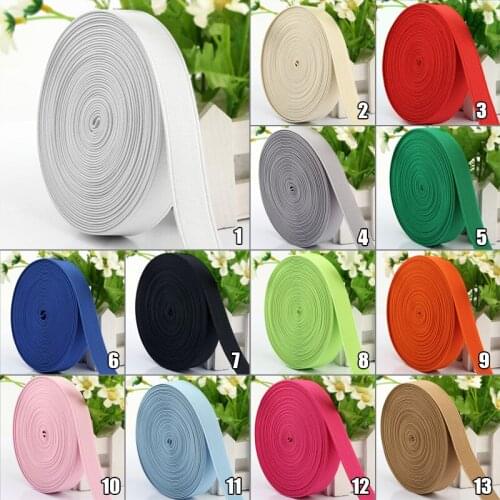 28 Meter 20/25mm Colorful Flat Elastic Bands High Elastic Rope Rubber Band Sewing Diy Cuffs Trouser Garment Ribbon Accessory