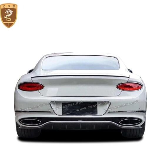 For Bentley Continental GT 2019 2020 Carbon Fiber Front Lip Rear Spoiler Side Skirts Trunk Rear Wing Body Kit