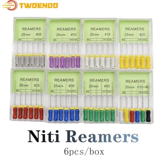 Dental Treatment 21mm 25mm Niti Reamers Endo File 10boxes
