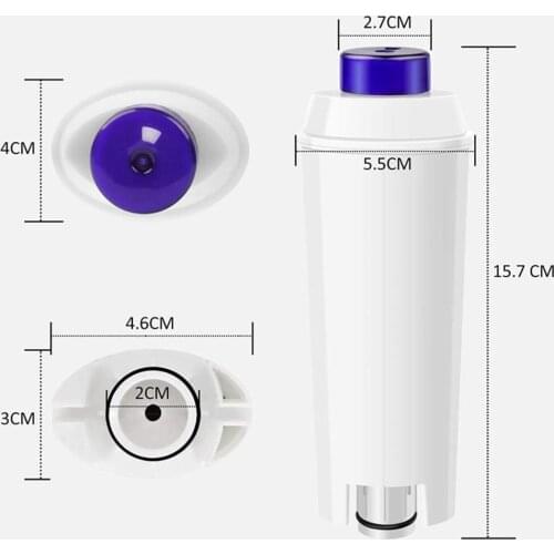 Coffee Filter Replacement for DeLonghi Filter DLSC002, DLS C002, Compatible with ECAM, ESAM, ETAM, BCO,EC680,EC800 2 packs